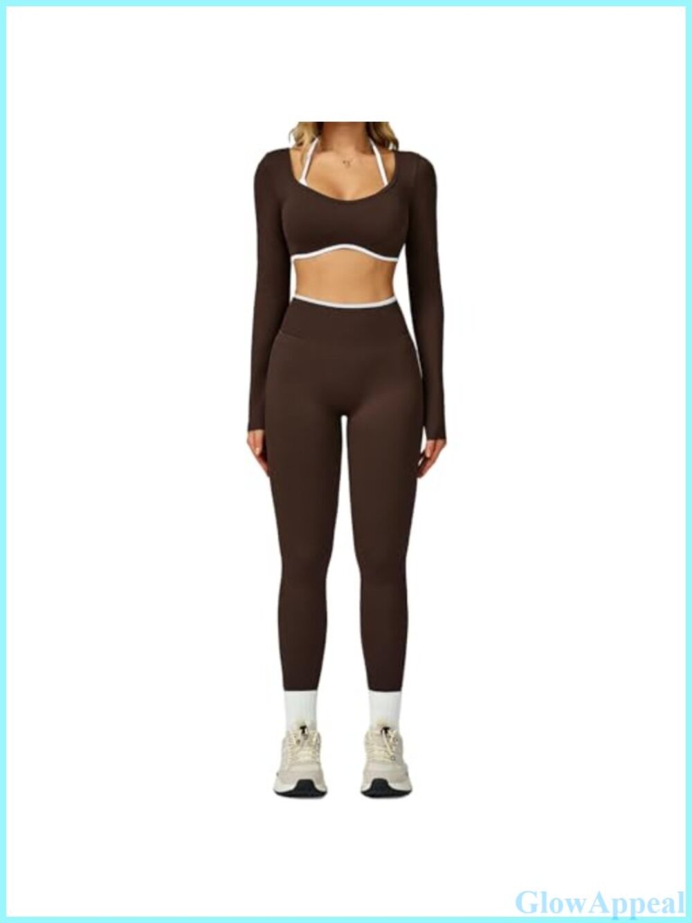 Seamless Long Sleeve Crop Top & Scrunch Butt Leggings Set Yoga